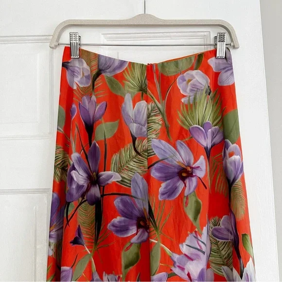 ALICE + OLIVIA Athena Wide Leg Pant Floral Palm - Picture 4 of 7